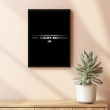 The Night Before 19 2025 Poster Art Print Movie Posters TV Posters Gift for Movie lovers