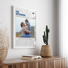 The Notebook, Nick Cassavetes, Retro Movie Poster, Custom Movie Poster 4421165749