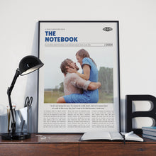 The Notebook, Nick Cassavetes, Retro Movie Poster, Custom Movie Poster 4421165749