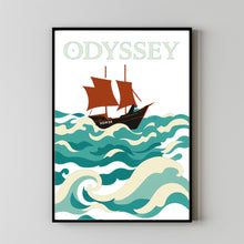 The Odyssey Book Cover, Homer, Journey, Poster, Classic Greek Mythology, Epic Poem Literature