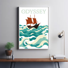 The Odyssey Book Cover, Homer, Journey, Poster, Classic Greek Mythology, Epic Poem Literature