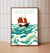 The Odyssey Book Cover, Homer, Journey, Poster, Classic Greek Mythology, Epic Poem Literature