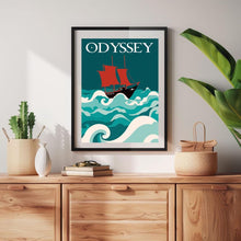 The Odyssey Book Cover, Homer, Journey, Poster, Classic Greek Mythology, Epic Poem Literature, Classroom Gifts, Back to Itaca, Poseidon 1774016896