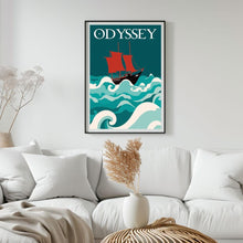 The Odyssey Book Cover, Homer, Journey, Poster, Classic Greek Mythology, Epic Poem Literature, Classroom Gifts, Back to Itaca, Poseidon 1774016896