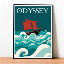 The Odyssey Book Cover, Homer, Journey, Poster, Classic Greek Mythology, Epic Poem Literature, Classroom Gifts, Back to Itaca, Poseidon 1774016896
