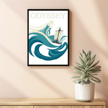 The Odyssey Poster, Homer, Epic Poem Art, Classic Literature, Greek Mythology, Book Lover Gift
