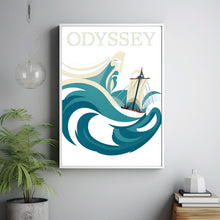 The Odyssey Poster, Homer, Epic Poem Art, Classic Literature, Greek Mythology, Book Lover Gift