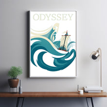 The Odyssey Poster, Homer, Epic Poem Art, Classic Literature, Greek Mythology, Book Lover Gift