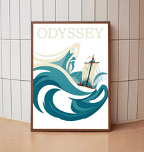 The Odyssey Poster, Homer, Epic Poem Art, Classic Literature, Greek Mythology, Book Lover Gift