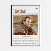 The Outlaw Josey Wales, Clint Eastwood, Retro Movie Poster, Custom Movie Poster Print 4421167859