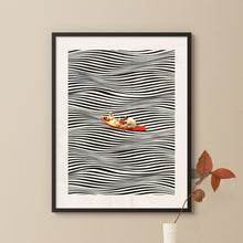 The Real Boat Ride 2  Opart Poster by Taudalpoi Retro Design, Vintage Art, Collage, Surreal Art Print, Optical Illusions, Trippy Poster 1671472699