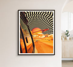 The Real Road Trip 2  Opart Poster  Retro Vintage Art  Collage Art  Surrealism  Optical Illusion  Trippy Art  Poster  Wall Art 1278886314