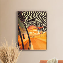 The Real Road Trip 2  Opart Poster  Retro Vintage Art  Collage Art  Surrealism  Optical Illusion  Trippy Art  Poster  Wall Art 1278886314