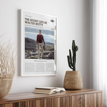 The Secret Life of Walter Mitty, Ben Stiller, Retro Movie Poster, Custom Movie Poster 4421171000