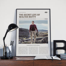 The Secret Life of Walter Mitty, Ben Stiller, Retro Movie Poster, Custom Movie Poster 4421171000