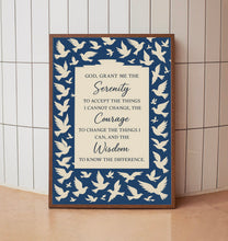The Serenity Prayer Print  Christian Wall Art, Religious Decor  Recovery Gift, AA Sponsor  Encouraging, Daily Reminder Print or Canvas