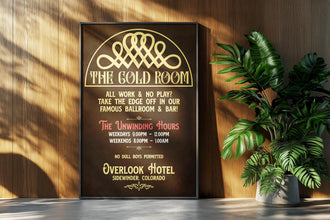 The Shining Movie Poster Overlook Hotel Gold Room Retro Kitchen Bar Sign Decor Wall Art Print Gift 1159080526 9365