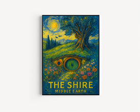The Shire Travel Poster, Middle Earth Print, New Zealand City Wall Decor, National Park Wall Art Print, Birthday Gifts, Home Decor