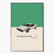 The Spy Who Loved Me Inspire Poster  Car in Movie Poster  Mid Century Modern Poster  Minimalist Poster  Retro Art Print  Classic Movie 1592603579