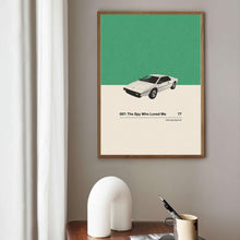 The Spy Who Loved Me Inspire Poster  Car in Movie Poster  Mid Century Modern Poster  Minimalist Poster  Retro Art Print  Classic Movie 1592603579
