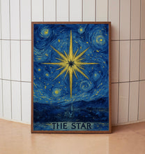 The Star Tarot Print - Boho Wall Art, Celestial Wall Prints, Mystical Art, Neutral Decor, Astrology Posters, Tarot Card, Boho Horoscopes,