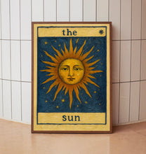 The Sun Tarot Card Print, Mystical Celestial Sunshine Art, Fun Alternative Tarot Card, Vintage Style Illustration, Home Spiritual Poster
