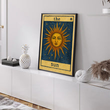 The Sun Tarot Card Print, Mystical Celestial Sunshine Art, Fun Alternative Tarot Card, Vintage Style Illustration, Home Spiritual Poster