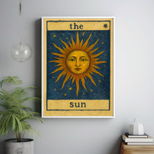 The Sun Tarot Card Print, Mystical Celestial Sunshine Art, Fun Alternative Tarot Card, Vintage Style Illustration, Home Spiritual Poster