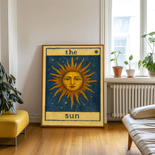 The Sun Tarot Card Print, Mystical Celestial Sunshine Art, Fun Alternative Tarot Card, Vintage Style Illustration, Home Spiritual Poster