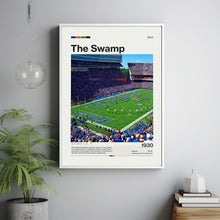 The Swamp Florida Gators Stadium Poster, Florida Gators Poster Print, NCAA Stadium Poster