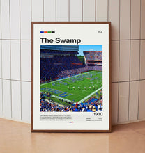 The Swamp Florida Gators Stadium Poster, Florida Gators Poster Print, NCAA Stadium Poster