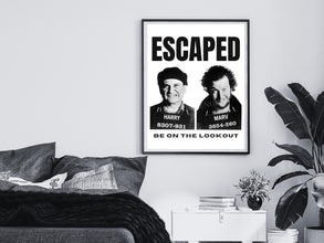 The Wet Bandits Home Alone Movie Mug Shots Poster, Funny Bathroom Wall Art, Comedy, Home Alone Decor, Harry & Marv Home Alone 1805700644