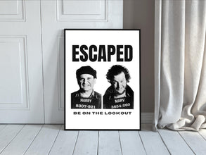 The Wet Bandits Home Alone Movie Mug Shots Poster, Funny Bathroom Wall Art, Comedy, Home Alone Decor, Harry & Marv Home Alone 1805700644