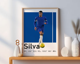 Thiago Silva Soccer Poster, Modern Sports Wall Art Sport Poster 1638766662