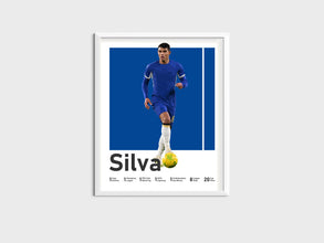 Thiago Silva Soccer Poster, Modern Sports Wall Art Sport Poster 1638766662