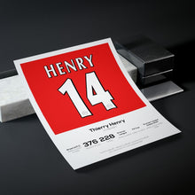 Thierry Henry AFC Legend Stats Football Print 842230208
