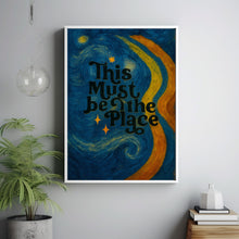 This Must Be The Place Print - Retro Art, Groovy, 1980's, Bright Bold, Retro Quote Colourful Poster, Rainbow Arch, Home Decor, Dance Disco