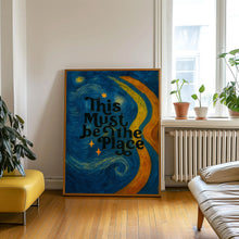 This Must Be The Place Print - Retro Art, Groovy, 1980's, Bright Bold, Retro Quote Colourful Poster, Rainbow Arch, Home Decor, Dance Disco