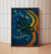 This Must Be The Place Print - Retro Art, Groovy, 1980's, Bright Bold, Retro Quote Colourful Poster, Rainbow Arch, Home Decor, Dance Disco
