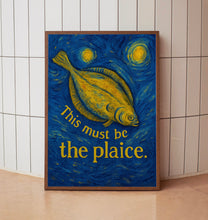 This Must Be The Place Print, This Must Be The Plaice, Food Pun Kitchen Poster, Retro Minimalist Fish Kitchen Art, Cafe Decor, Home Decor