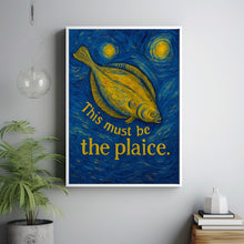 This Must Be The Place Print, This Must Be The Plaice, Food Pun Kitchen Poster, Retro Minimalist Fish Kitchen Art, Cafe Decor, Home Decor