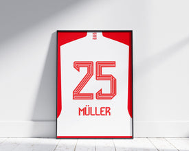 Thomas Müller Jersey Poster, German Football, Gift for Boys Sport Poster 1509434838