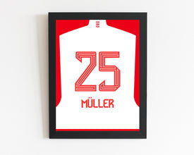 Thomas Müller Jersey Poster, German Football, Gift for Boys Sport Poster 1509434838