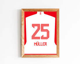 Thomas Müller Jersey Poster, German Football, Gift for Boys Sport Poster 1509434838