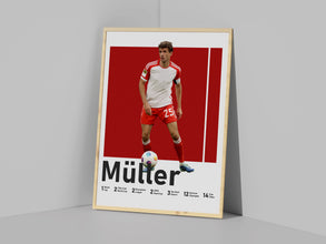 Thomas Müller Poster, German Soccer Star Print Sport Poster 1621657506