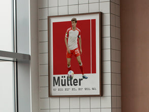 Thomas Müller Poster, German Soccer Star Print Sport Poster 1621657506