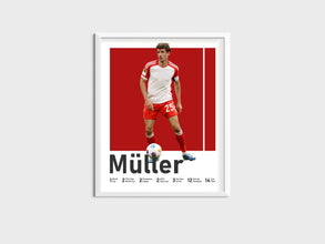 Thomas Müller Poster, German Soccer Star Print Sport Poster 1621657506