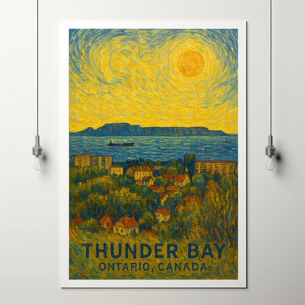Thunder Bay Poster Print, Thunder Bay Travel Poster, Thunder Bay Minimalistic Wall Art, Thunder Bay, Ontario, Canada