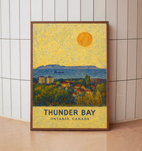 Thunder Bay Poster Print, Thunder Bay Travel Poster, Thunder Bay Van Gogh Style Wall Art, Thunder Bay, Ontario, Canada1