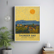 Thunder Bay Poster Print, Thunder Bay Travel Poster, Thunder Bay Van Gogh Style Wall Art, Thunder Bay, Ontario, Canada1